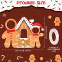 Christmas Gingerbread House Photo Backdrop, Christmas Photo Booth Backdrop Banner Large Fabric Face Gingerbread Holiday Party Background Wall Decorations for Xmas Holiday Party Supplies