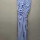 Women Summer Casual Dress Sleeveless Mesh Dresses (Small, Light Blue)