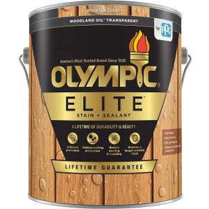 Olympic Elite 1 gal. Mountain Cedar Woodland Oil Transparent Stain and Sealer in One Low VOC