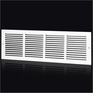 24"Wx6"H Duct Opening Return Air Grille,Air Return Vent Cover Grill for Sidewall and Ceiling,Solid Steel AC Vent Cover HVAC Cold Air Intake Grille Without Filter House,Outer Dimension:25.75WX7.75"H, For 24''W6''H-Duct Opening