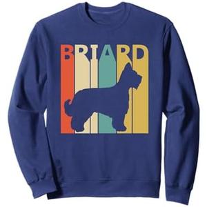 Vintage Sweatshirt Gift For Briard Dog Lover Sweatshirt, Large