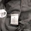 Huukeay Women's Cotton Linen Maternity Capris Pants, Lounge Pregnancy Cropped Pants Wide Leg Over The Belly Pockets Trouser(Dark Gray, Medium)