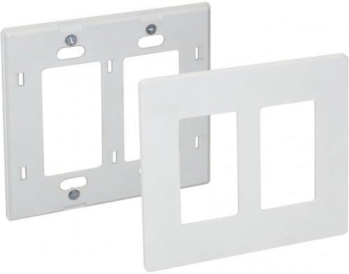 4 Pack OPS262-W 2-G Screwless Wall Plate - White