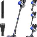 DUMOS Cordless Vacuum Cleaner, Lightweight Stick Vacuum Cleaners for Home, Powerful Suction & LED Lights Rechargeable Battery for Carpets, Pet Hair, Hardwood Floors