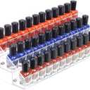 3 Packs Clear Nail Polish Organizer Holder Shelf Rack, Acrylic Display Stand For Sunglasses Paint Essential Oils, Makeup Holder, Nail Polishes Storage to 36 Bottles (Fit 1-2oz Bottles)