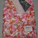 Womens Wrap V Neck Short Sleeve Dress 2025 Summer Floral Boho Dress Ruffle A Line Flowy High Low Midi Dresses (Pink, XL)