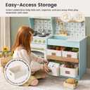Tiny Land Wooden Play Kitchen for Kids with Toy Storage for Pretend Play
Built-In Cabinets, Felt Bins & Cookware Accessories Make Cleanup Easy While Encouraging Organizational Skills