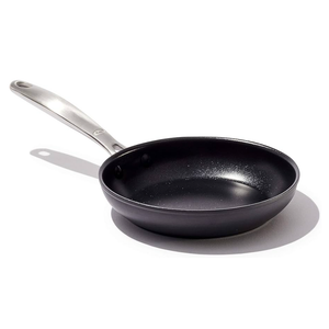 OXO Enhanced 8" Frying Pan Skillet, PFAS-Free Ceramic Nonstick, Durable Hard Anodized Cookware, Scratch Resistant, Stainless Steel Handle, Good Grips, Dishwasher Safe, Oven Safe, Black
