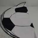 Soft Boys Soccer Rug, Round Rugs for Bedroom, Bedside Area Carpet for Kids, Soccers Lovers Home Decor Indoor Circle Carpets for Living Room, Nursery, Dorms Machine Washable,47 Inch (3.9' (Round))