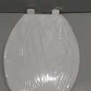 Elongated Toilet Seat, 19 Inch White Slow Close PP Plastic Toilet Cover, Quick Release Hinges, Easy Clean Stain Resistant Bathroom Seat for Standard Toilets
