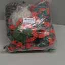 HyeFlora Artificial Fake Red Hanging Flowers Plants Baskets for Outdoor Winter Christmas, Faux Silk UV Resistant Look Real Morning Glory Vines for Outside Porch Patio Balcony Garden Yard Home Decor