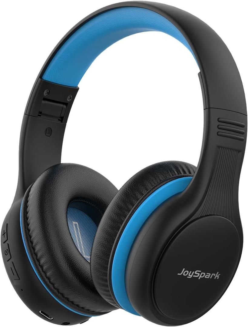 Kids Bluetooth Headphones, 60 Hours Playtime, Bluetooth 5.4 Kids Headphones Wireless, Type-C Fast Charging, 85/94dB Volume Limited, Foldable Toddler Wireless Headsets with Mic-Black Blue