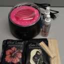 KoluaWax Premium Waxing Kit for Women - Hot Melt Wax Warmer for Hair Removal, Eyebrow, Bikini, Legs, Face, Brazilian Wax & More - Machine + 4-Pack Hard Wax Beads + Accessories, Black