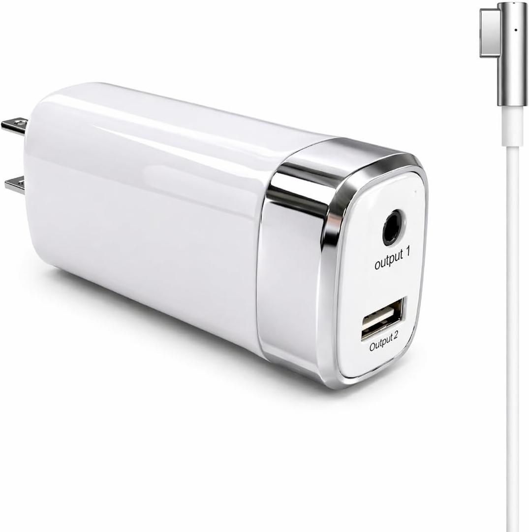 Mac Book Pro Charger 60W 45W L-Tip Mag 1 Power Adapter, Compatible with Mac Book Pro 13 inch/Mac Book Air 11-13 inch (Before Mid 2012 Models)