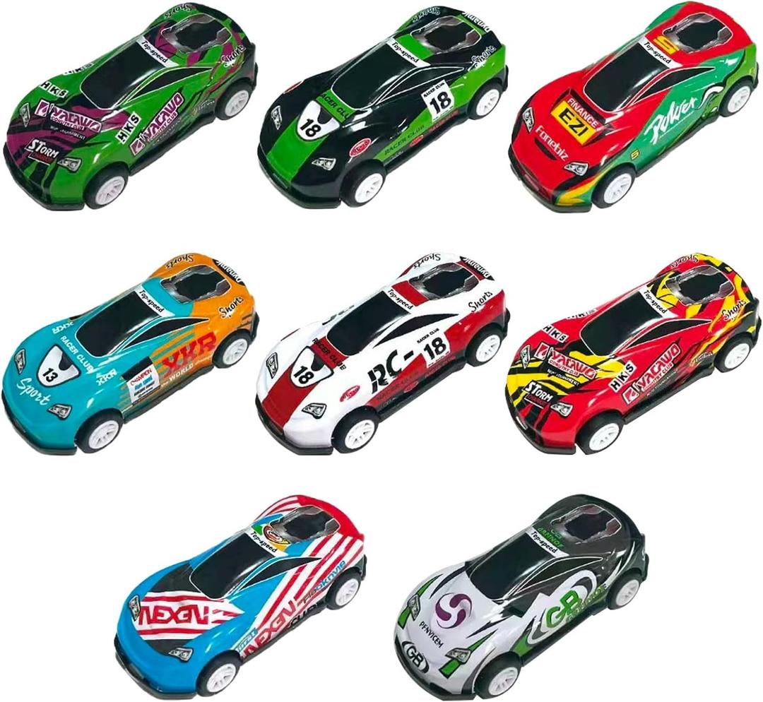 Alloy Cars Toys 8PCS for Kids, Pull Back Cars Set, Race Vehicles Child Gift