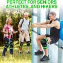 2 x Adjustable Knee Sleeve with side stabilizers - Knee Compression Sleeve for Men & Women, Knee Brace for Meniscus Tear, Arthritis Pain, Running, Sports & Injury Recovery Knee Support (Black)