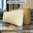 Non-Slip Head Pillow for Recliners - Neck Support Cushion with Velvet Cover for Pain Relief at Home, Office and Travel (Ivory)