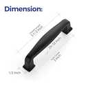 Ravinte 25 Pack 3 Inch Kitchen Cabinet Handles Matte Black Pulls Black Drawer Pulls Kitchen Cabinet Hardware for Cupboard Drawer Handles (3 Inch Hole Center)