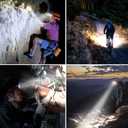 Blukar LED Headlamp Rechargeable,2000L High Lumen Super Bright Dimmable Headlight Flashlight with Motion Sensor- 8 Modes,Spotlight&Floodlight,IPX5 Waterproof for Camping,Hiking,Running,Fishing -2 Pack (Black)