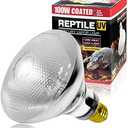 LUCKY HERP 100 Watt UVA UVB Full Spectrum Vapor Heat Lamp Bulb, Self-Ballasted UV Heat Lamp/Bulb/Light for Reptile and Amphibian, Sun Lamp for Bearded Dragon Lizard Turtle(Coated)
