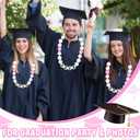 Gosodeny DIY Graduation Leis Colorful Friendship Necklace Graduation Leis Class of 2026 Oversized Bracelet for Women Graduation Party Accessories Decor Supplies (Pink)