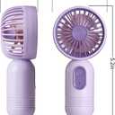 JODNO Mini Portable Fan 6 Pack, Cute Handheld Fan Battery Operated Lightweight Small Personal Fans with 3 Speeds and USB Rechargeable Eyelash Fans for Women Men Office Outdoor Travel Camping