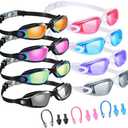 Konohan 8 Pack Kids Goggles Swim Goggles for Adult Kids Swimming Glasses Anti Fog Silicone No Leak Pool Glasses
