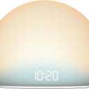 HOUSBAY Sunrise Alarm Clock, White Noise Sound Machine for Bedroom | Natural Wake-Up Light with Gentle Alarm Sounds, 20 Soothing Sleep Aids, Dimmable Display, Screen-Free Design - Blue