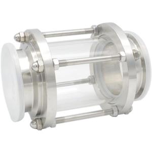 Flow Sight Pipe Glass Diopter 4 Inch Ferrule Tri Clamp SUS304 Pipe OD 102mm