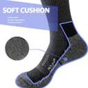 JOYNE 8 Pairs Mens Cushioned Crew Athletic Socks, Moisture Wicking Breathable Socks for Sport Running,Black,Sock Size:13-15 (Black)