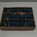 3.15 inch Velvet Christmas Ornaments Balls Sets, 12 PCS Velvet Ornaments for Christmas Tree, Flocked Ornaments Balls for Holiday Party Xmas Hanging Decoration (Brown, 3.15inch)