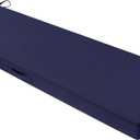 SHACOS Outdoor Bench Cushions 54 x 16 x 3.2 Inch Thick Bench Cushion, Waterproof Fade-Resistant Removable Cover with Ties Piping Edge, Bench Seat Cushions for Patio Porch Furniture, Navy