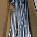 Rebar Stakes 16 Inch, 3/8" Diameter Tent Stakes Heavy Duty 28 Pack, Galvanized Steel Chain Link Fence Stakes Metal Ground Anchors for Outdoor Decorations, Bounce House, Trap, Fencing