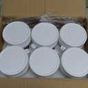 6 Pack Overnight Oats Containers with Lids and Spoons, 16 oz Glass Mason Overnight Oats Jars, Large Capacity Airtight Jars for Milk, Cereal, Fruit(White)