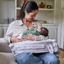 My Brest Friend Super Deluxe Nursing Pillow - Enhanced Comfort & Ergonomic Breastfeeding Pillow for Ultimate Support for Mom & Baby - Adjustable and with Handy Side Pocket, Sandstone