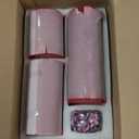 3-Pack Red Ribbed Pillar Candles  Elegant Handmade Fat Candles for Home & Events, 3" D, 4"/6"/8" H, Dripless and Long Burning