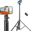 71''/ 180cm Extendable Phone Tripod Aluminum, Portable Stand for Video Recording, Travel Tripod for iPhone/ Cell Phone/ Camera Video Light, Compatible with Smartphones, DSLR