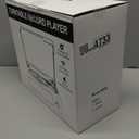 Vintage Record Player with Built-in Stereo Speakers Turntable Vinyls Records LP Phonograph Belt Drive 3 Speed 3 Size Support Wireless Input RCA Output Auto Stop Retro Wooden Walnut Red