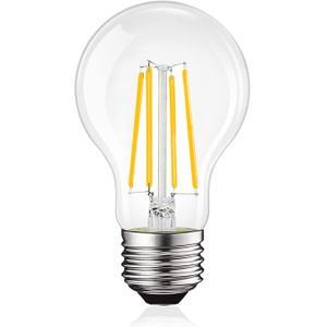 LUXRITE Vintage A19 LED Light Bulbs 100 Watt Equivalent, 1600 Lumens, 3000K Soft White, Dimmable Edison Light Bulbs, 12W, Damp Rated, UL Listed, Clear Glass Filament Bulb, E26 Medium Base (1 Pack)