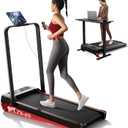 RHYTHM FUN Treadmill with Incline, Walking Pad with Handle Bar,300lbs Walking Pad with APP, Portable Folding Walking Treadmills for Home/Office with Low Noise