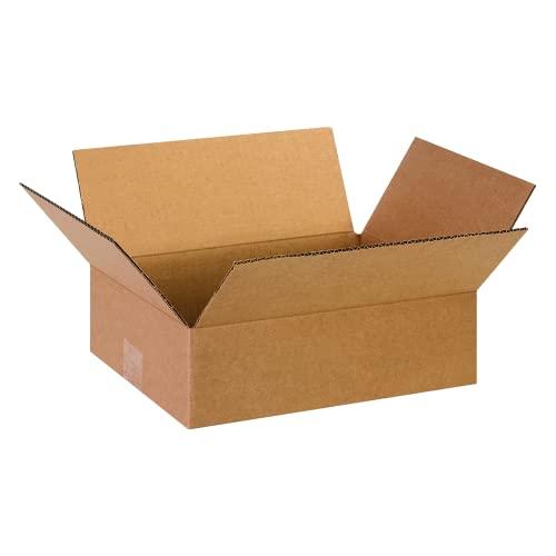 PARTNERS BRAND 13 x 10 x 4 Corrugated Cardboard Boxes, Flat 13"L x 10"W x 4"H, Pack of 25 | Shipping, Packaging, Moving, Storage Box for Home or Business, Strong Wholesale Bulk Boxes