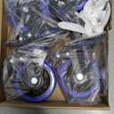 4 Inch Caster Wheels, Casters Set of 4 Heavy Duty, Locking Swivel Casters with Brake, Industrial Plate Casters Wheels Include Free Hardware Kits for Workbench, Furniture, Cart