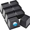 Bed Risers 2 inch, 3 inch, 4 inch, 5 inch, 6 inch Heavy Duty, Oversized Furniture Riser for Couch Sofa Table Desk Chair Recliner Leg Frame Dorm, Support up to 6000 Lbs (Black 6 inch, 8 Pack)