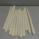 flamecan Ivory Taper Candles, Set of 12 Unscented and Smokeless 10 Inch Taper Candles Long Burning, Paraffin Wax with Cotton Wicks for Burning Approxinately 7-8 Hours Time