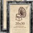 20x30 Picture Frame with Real Glass set of 2, Vintage Frames - Antique Style Frames for Wall - Ornate Frame for Rustic Black Office or Home Decor Display Family Friends Wedding Gift, 20x30in