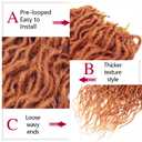 8Packs Faux Locs Crochet Hair 18Inch Crochet Locs With Curly Ends,Orange Crochet Hair Soft Locs Boho Faux Locs Crochet Braids Synthetic Dreadlock Extensions(Orange, 18Pack of 8))