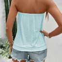SOLY HUX Women's Strapless Bandeau Tank Top Casual Summer Sleeveless Eyelet Tube Tops (XS)