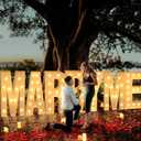 imprsv Marquee Light Up Letters, 4FT Mosaic Letters with Light for Baby Shower Graduation Party Decor, Large B for Engagement Wedding Party Decorations (Need to Assemble)