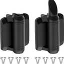 Adjustable Self Closing Gate Hinges, Heavy Duty Gate Hinges Pool Safety Hinge with Safety Cap, Tension Spring Door Hinges, Fence Hinges for Outdoor Gates, Metal Gate,Vinyl Gates, 2 Pack