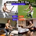 X1 Go Ropeless Battle Rope for Home Gym, HIIT Workouts, Low-Impact Cardio Training (Pulse Black-1.3lb)